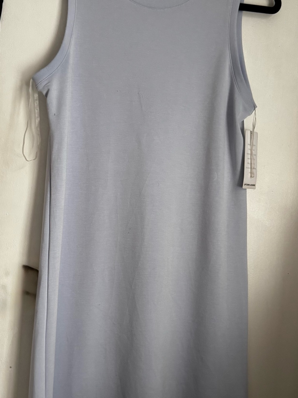 NWT- GAIAM Sleeveless Midi Shift Dress in Soft blue